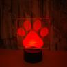 China Hot new custom logo sign footprints 3D illusion night lights acrylic visual gradient colorful 3D lights factory