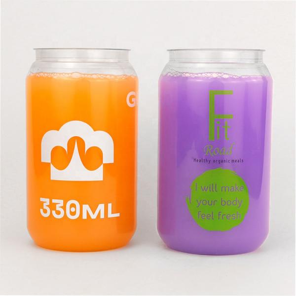 Quality 330ml Plastic Beverage Bottles water juice bottle With Screw Cap for sale