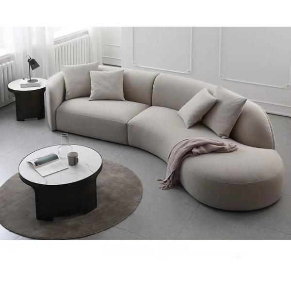 Quality Luxury Curved Hotel Lobby Furniture Reception Moon Modular Sectional Sofa for sale