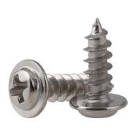 Quality M4 316 Stainless Steel Self Tapping Screws Rounded Head 4-20mm With Washer for sale