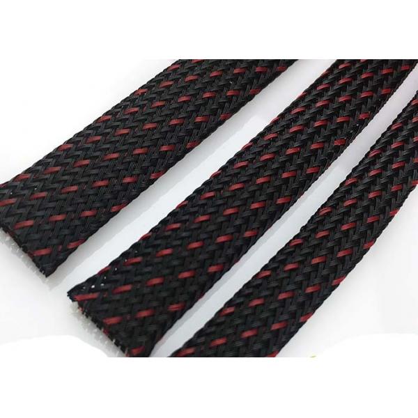 Quality Wear Resistant Expandable Braided Cable Sleeving Pet Nylon Material With Logo for sale