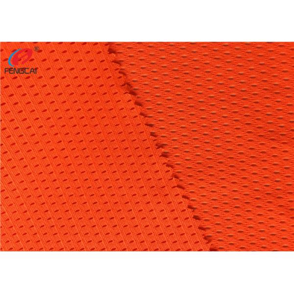 Quality High Visibility Orange Color Mesh Fabric Fluorescent Material Fabric for sale