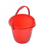 China Polyethylene 10.5L Water Mixing Storage Strong Round Plastic Buckets With PP Handle for sale