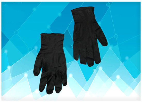 Quality Customized Size Medical Rubber Gloves Anti Static Black Color Comfortable for sale