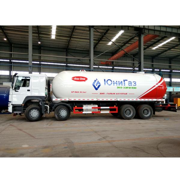 Quality Sinotruk HOWO 35.5m3 LPG Tanker Truck , LPG Gas Delivery Truck For Cooking Gas for sale