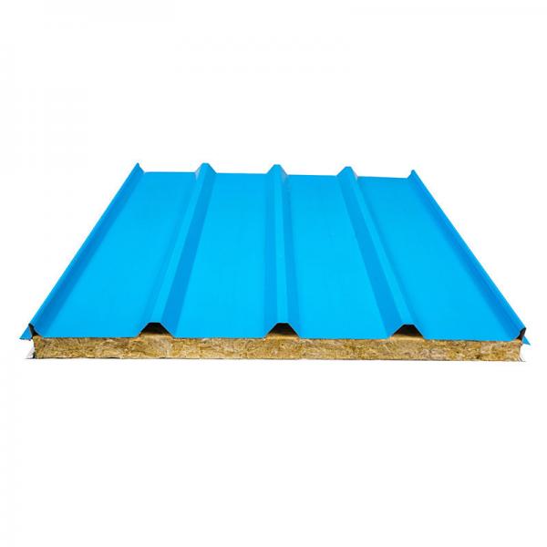 Quality Color Steel Rock Wool Sandwich Board For Roof Thermal Insulation 950mm 1150mm for sale