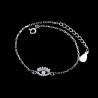 China Luxury 925 Sterling Silver Jewelry , Cubic Zirconia 925 Silver Heart Bracelet factory