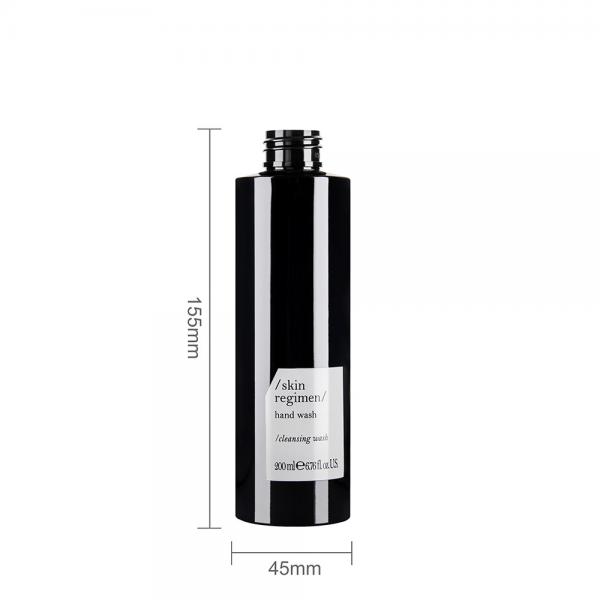 Quality PET Plastic Cosmetic Bottles 200ML Black Free Sample For Cleansing Oil for sale