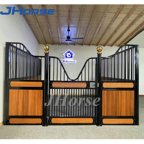 Quality 3.5*2.2m Permanent Metal Steel Frame Bamboo Board Horse Stable Box Horse Stall for sale