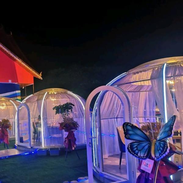 Quality PC Polycarbonate 6m Geodesic Dome Transparent Tent For Hotel for sale