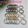 China Mutil-color round shape 24 mm iron metal split key ring clip wholesale factory
