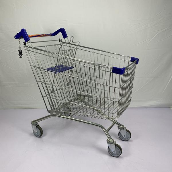 Quality Octagonal Foot Steel Metal Shopping Trolley Cart Customized European Style for sale