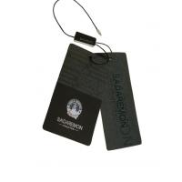 China Bespoke Paper Clothing Brand Hang Tags And Labels Perforated Garment Tags Printing factory