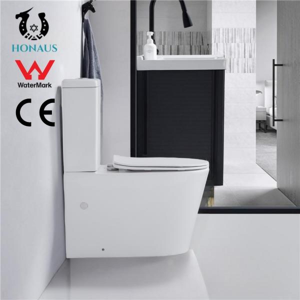 Quality Glazed Trapway Ceramic Toilet Bowl Floor Mounted Water Closet Standard Slow Down for sale
