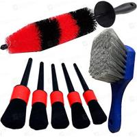 China 7pcs 610g Car Cleaning Brush Set For Auto Car Wheel Seat Tires Dirty Romoves for sale