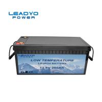 China Rechargeable Low Temperature Lithium ion RV Trailer Battery 12V 200Ah LiFePO4 Batteries with Self-Heating Function factory