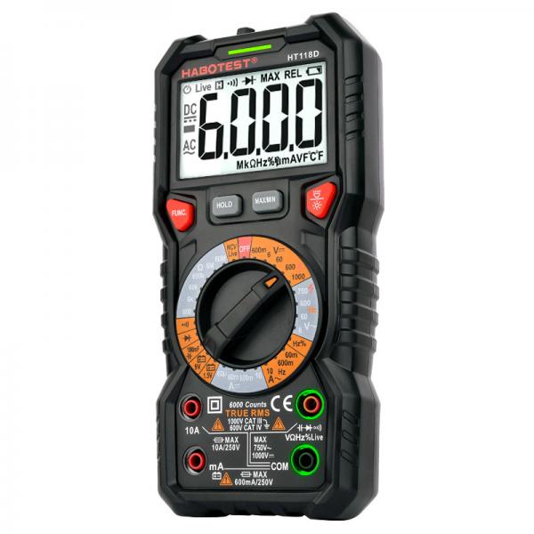 Quality 1000V 10A 6000 Counts Handheld Digital Multimeter for sale