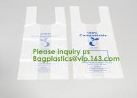 China 100% Biodegradable Compostable T-Shirt Vest Bag Shopping, Home, Decoration, Wedding, Supermarket, Restaurant, Bake factory