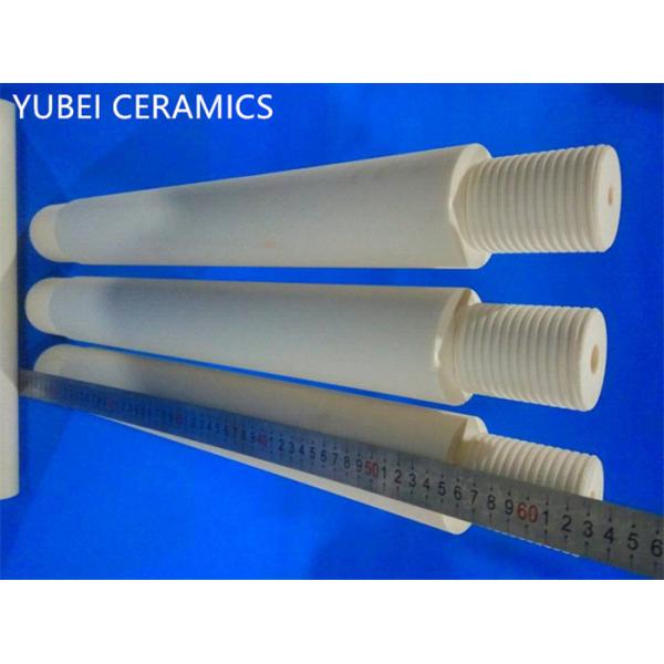Quality Ivory Electrical Ceramic Rods 3.85g/cm3 Insulating Alumina Threaded Ceramic Rods for sale