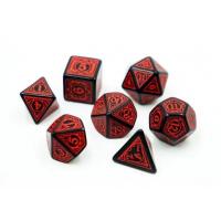 China Fashionable RPG Game Dice Set 20mm Black Background Color Pattern for sale