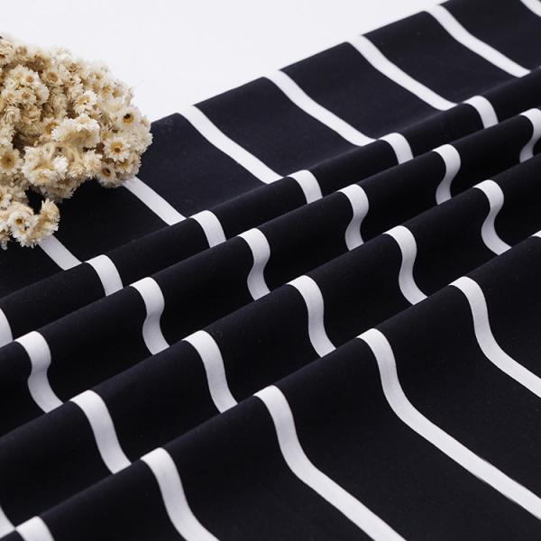 Quality 100 Cotton T Shirt Fabric Striped Soft Material 175gsm For Home Textiles for sale