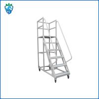 China 20 Foot 24 Foot  Mobile Safety Step Ladder For Warehouse Aluminum Alloy factory