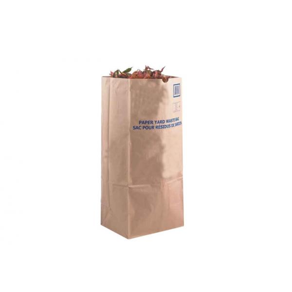Quality 125g/M2 Biodegradable Lawn Paper Bags For Leaves CMYK Paper Lawn Waste Bags for sale