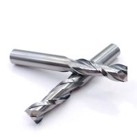 China Tungsten Carbide 2 Flutes 8mm Square Long Flute End Mills For Aluminum factory