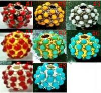 China 8-16mm Multicolor Alloy Pave Beads,Shamballa Beads,Pave Crystal Beads Wholesale factory