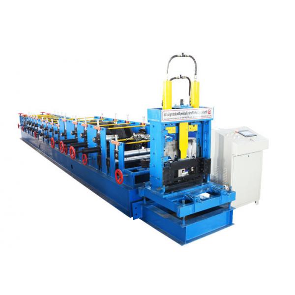 Quality Length 8-11m Purlin Roll Forming Machine Chain Size 1.5-2 Inch With 7 Shafts for sale