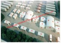 China Lightweight Steel Frame Flat Pack Prefab Containers For International Rescue Camp Or Clinic Office factory