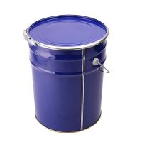 Quality Round Tinplate Metal Paint Bucket 6 Gallon With Lever Lock Ring Lid And Metal for sale