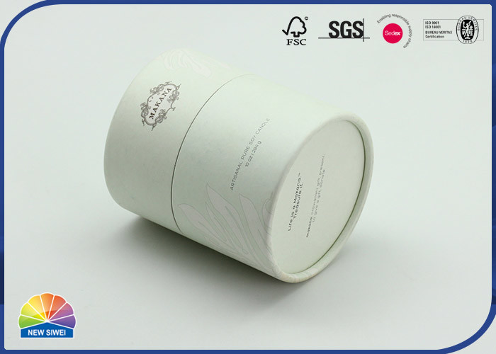 China Soy Candle Packaging Round Cylinder Tube Box Customize Logo Box factory