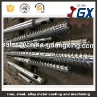 China bimetallic plastic extruder screw and barrel for pvc extruder and pipe extruder factory
