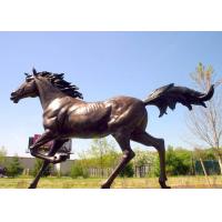China Large Running Bronze Garden Statues Horse Sculpture Corrosion Stability factory