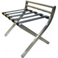 Quality Hotel Luxury Stainless Steel Luggage Rack Foldable With back support for sale