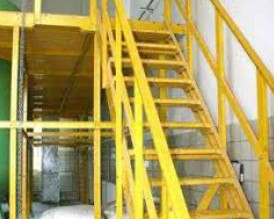 Quality Modern Yellow Square Tube FRP Handrail For Industrial Safety Accessibility for sale