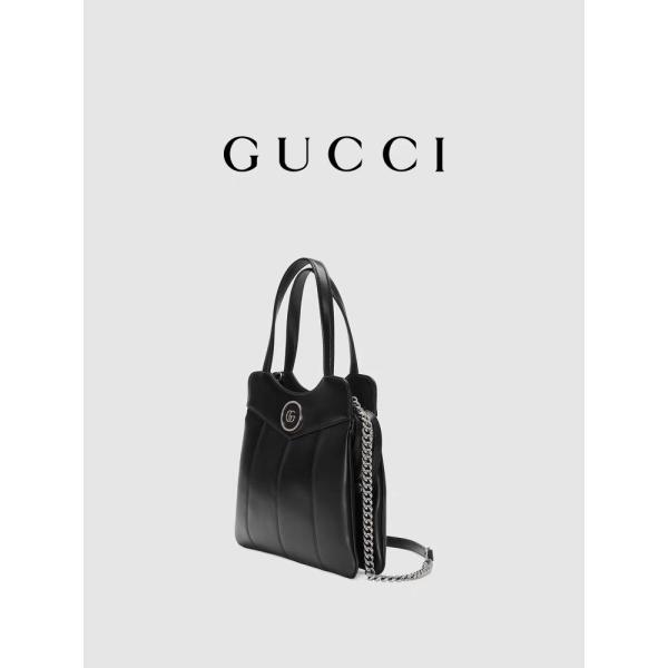 Quality Leather Palladium Tone Gucci Tote Mini Classic Silhouettes for sale