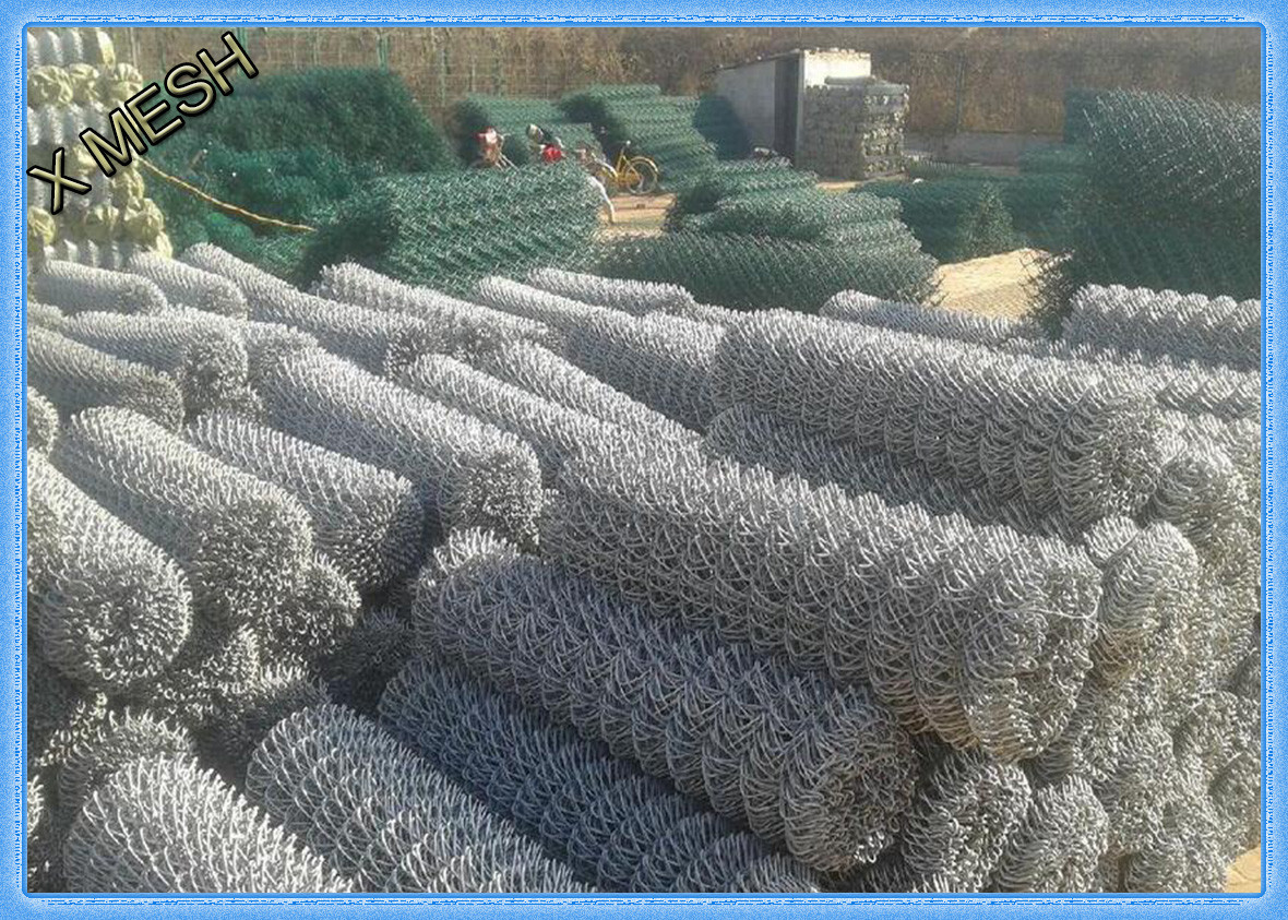 China Acid / Alkali Resistant Mild Steel Wire Chain Link Fence Rolls Galvanized 50x50mm factory
