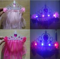 China Children's crown veil garland, Korean bridal headdress, shawl wedding bridal hat, hot toys wholesale factory