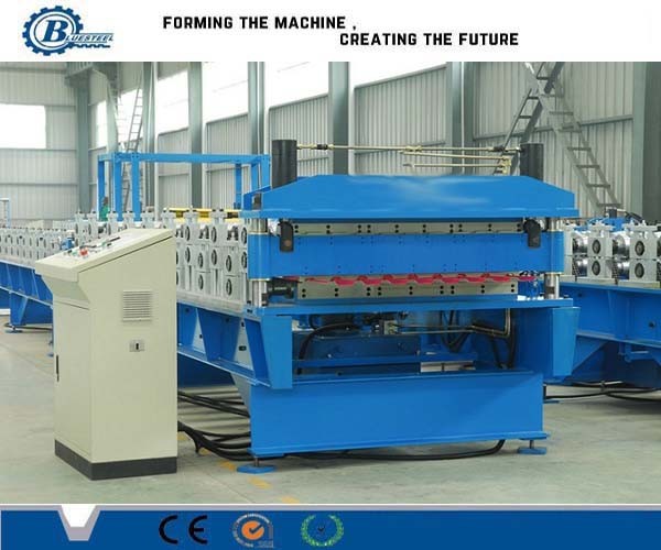 Quality Custom Metal Roof Panel Double Layer Roll Forming Machine , Roof Tile Making Machine for sale