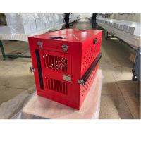 China Red 40 Aluminum Dog Cages Collapsible Travel Dog Kennel Crate Folding Dog Box factory