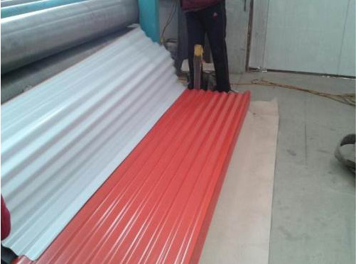 Quality CGCC DX51D Zinc Plated Metal Milk White Deep Corrugated Steel Roof Panel for sale