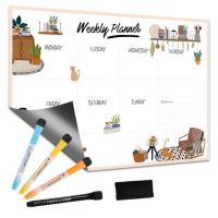 Quality Soft Whiteboard Magnetic Calendar Planner A4 A3 Dry Erase Weekly Planner for sale