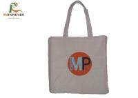 China Reusable Cotton Canvas Tote Bags For Beach , Plain Cotton Tote Bags White Color factory