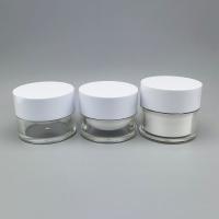 China High End 15g 30g 50g Plastic Thick / Double Wall Cream Jar With ABS Cap For Face factory