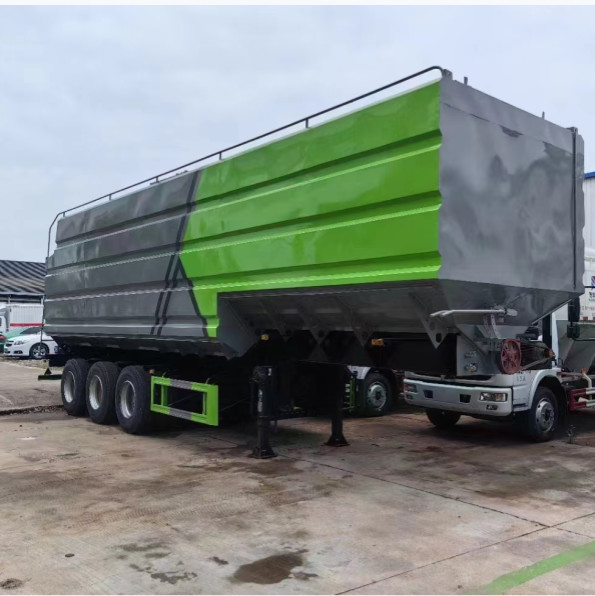 Quality High Performance Grain Animal Feed Semi Truck Trailer 4 Axles Max. Drive Speed 90 km/h for sale