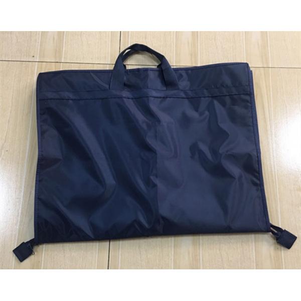 Quality Tri-foldable Suit Garment Bag navy non woven and polyester with shoe pocket for sale