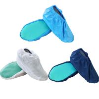 China White Blue Waterproof Reusable Anti Skip Antistatic Anti Static Shoe Covers factory