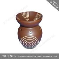 China Different Classic Shaped Ceramic Aroma Oil Burner With Spiral Pattern factory